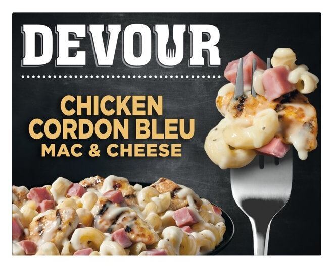 Frozen Dinner, Devour® Chicken Cordon Bleu Mac & Cheese (10½ oz Box)