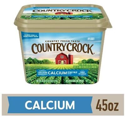 Butter Spread, Country Crock® Calcium Buttery Spread (45 oz Tub)
