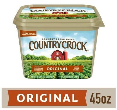 Butter Spread, Country Crock® Original Buttery Spread (45 oz Tub)