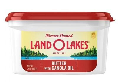 Dairy Butter, Land O Lakes® Butter with Canola Oil (24 oz Tub)