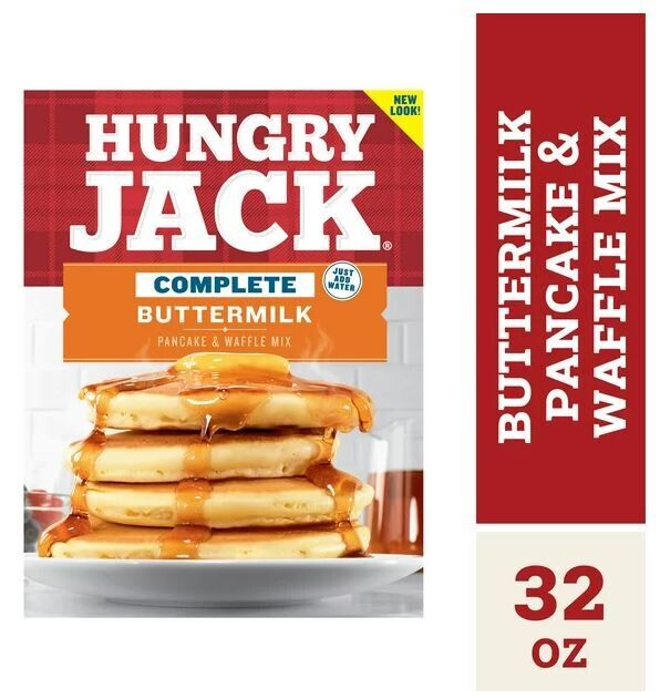 Pancake Mix, Hungry Jack® Complete Buttermilk Pancake Mix & Waffle Mix (32 oz Box)