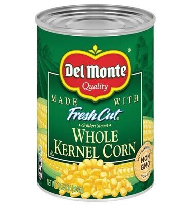Canned Corn, Del Monte® Fresh Cut Golden Sweet Whole Kernel Corn (15.25 oz Can)