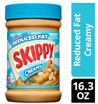 Nut Spread, Skippy® Reduced Fat Creamy Peanut Butter (16.3 oz Jar)