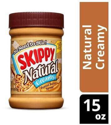 Nut Spread, Skippy® Natural Creamy Peanut Butter (15 oz Jar)