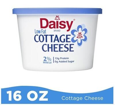 Cottage Cheese, Daisy® Gluten-Free & Kosher 2% Cottage Cheese (16 oz Cup)