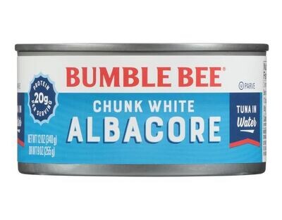 Canned Seafood, Bumble Bee® Chunk White Albacore Tuna in Water (12 oz Can)