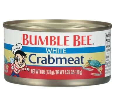 Canned Seafood, Bumble Bee® White Crab Meat (6 oz Can)