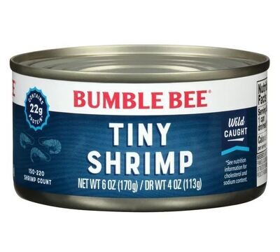 Canned Seafood, Bumble Bee® Tiny Shrimp (4 oz Can)
