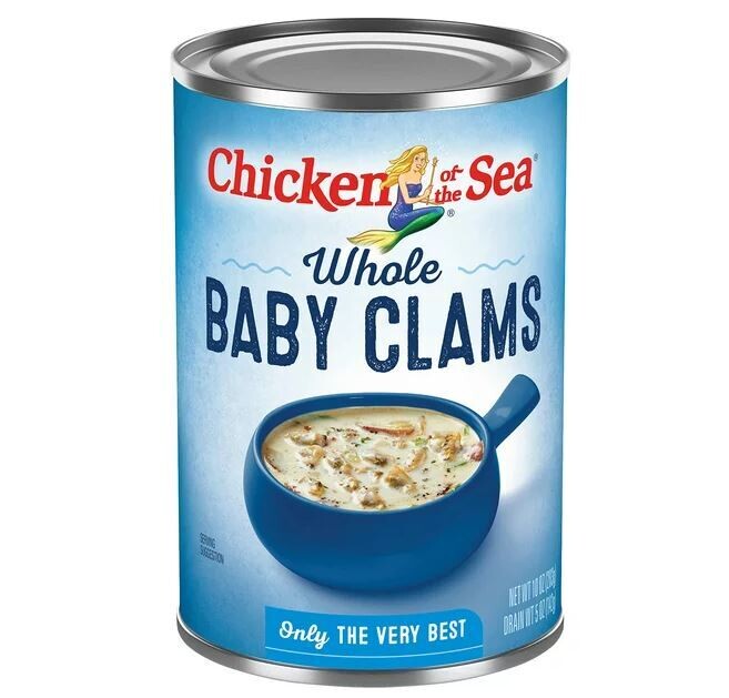 Canned Seafood, Chicken Of The Sea® Whole Baby Clams (10 oz Can)