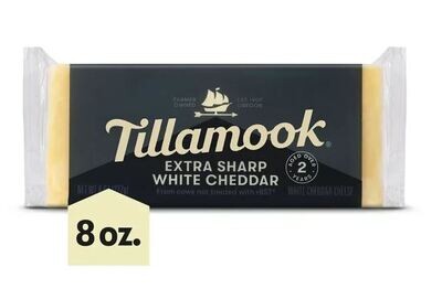 Block Cheese, Tillamook® Extra Sharp White Cheddar Cheese (8 oz Block)