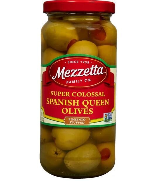 Preserves, Mezzetta® Super Colossal Spanish Queen Olives with Pimientos (10 oz Jar)
