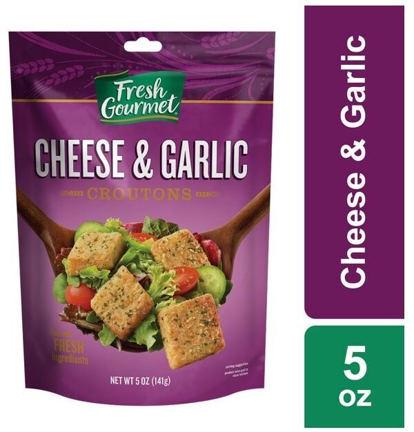 Salad Croutons, Fresh Gourmet® Cheese &amp; Garlic Croutons (5 oz Bag)