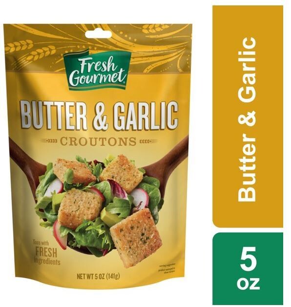 Salad Croutons, Fresh Gourmet® Butter &amp; Garlic Croutons (5 oz Bag)