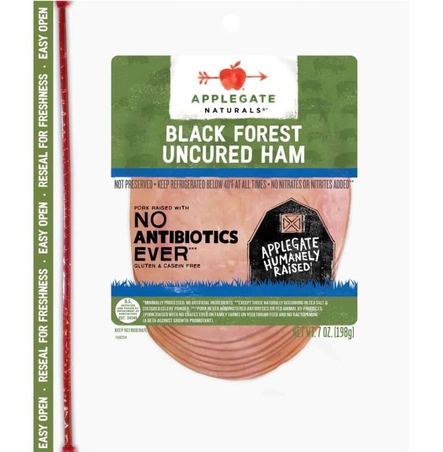 Deli Meat, Applegate Naturals® Gluten Free Black Forest Uncured Ham (7 oz Resealable Bag)