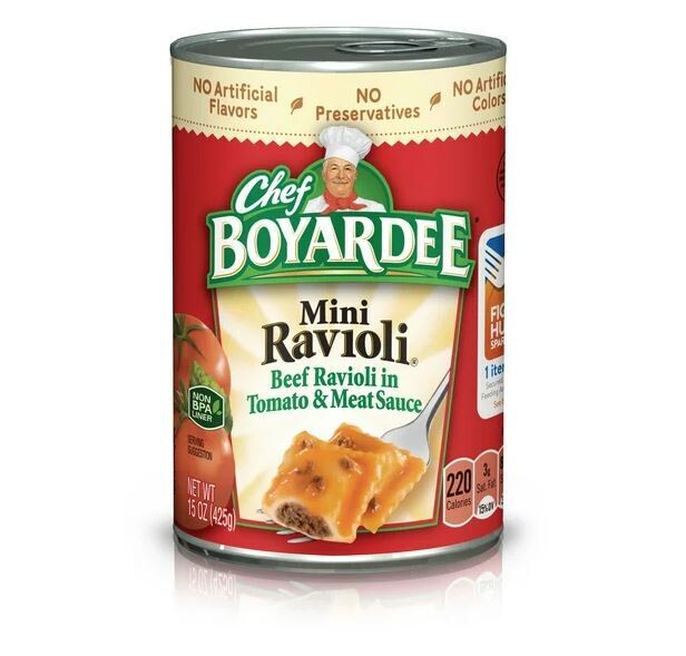 Ravioli, Chef Boyardee® Mini Beef Ravioli (15 Oz Can)