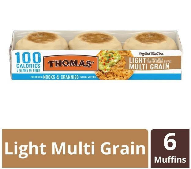 Baked Goods, Thomas&#39;® Light Multi Grain English Muffins (12 oz Tray with 6 Muffins)