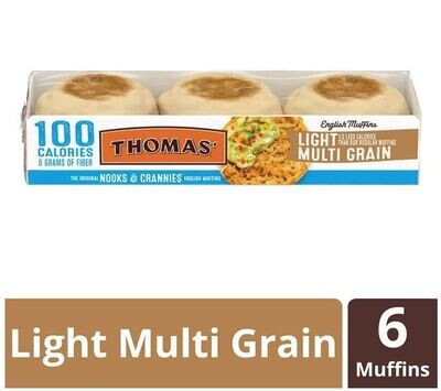 Baked Goods, Thomas'® Light Multi Grain English Muffins (12 oz Tray with 6 Muffins)