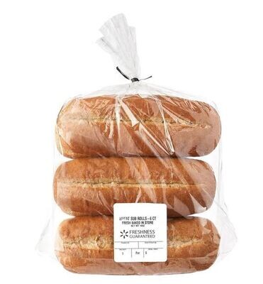 Dinner Rolls, Freshness Guaranteed® Wheat Sub Rolls (6 Count, 16 oz Bag)