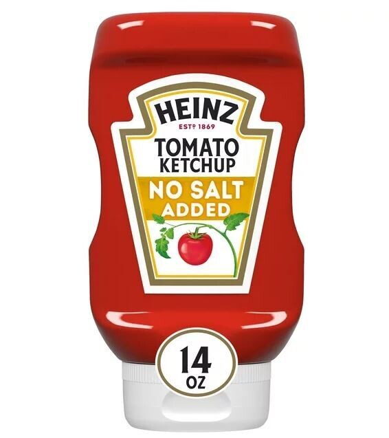 Ketchup, Heinz® No Salt Ketchup (14 oz Squeeze Bottle)