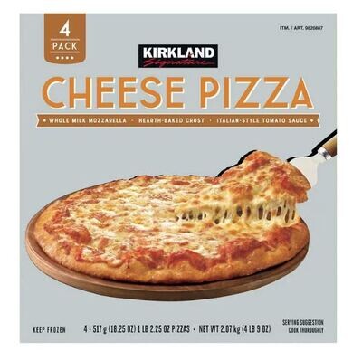 Frozen Pizza, Kirkland Signature® Four Cheese Pizzas (18.25 Oz Each-Four Pizzas)