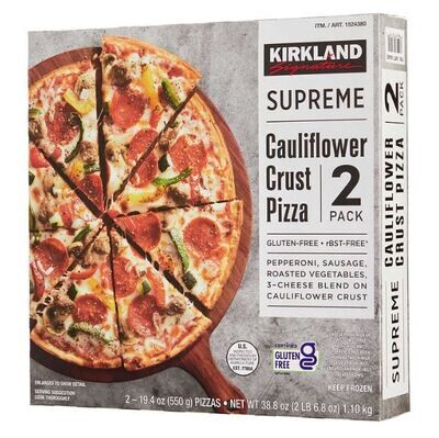 Frozen Pizza, Kirkland Signature® Gluten Free Supreme Cauliflower Crust Pizzas (19.4 Oz Each-Two Pizzas)