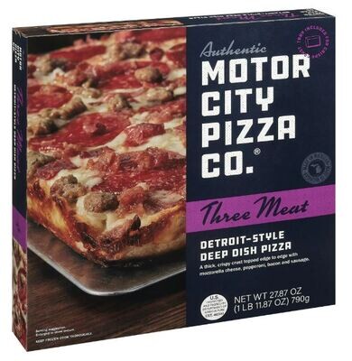 Frozen Pizza, Motor City Pizza Co® Deep Dish Three Meat Pizza (Single 27.87 oz Pizza)