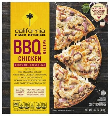 Frozen Pizza, California Pizza Kitchen® BBQ Chicken Crispy Thin Crust Pizza (Single 14.7 oz Pizza)
