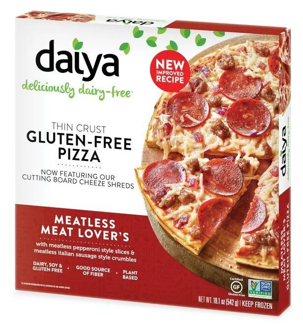 Frozen Pizza, Daiya® Gluten &amp; Dairy Free Meatless Meat Lover&#39;s Vegan Pizza (Single 19.1 oz Pizza)