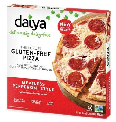 Frozen Pizza, Daiya® Gluten & Dairy Free Meatless Pepperoni Vegan Pizza (Single 16.7 oz Pizza)
