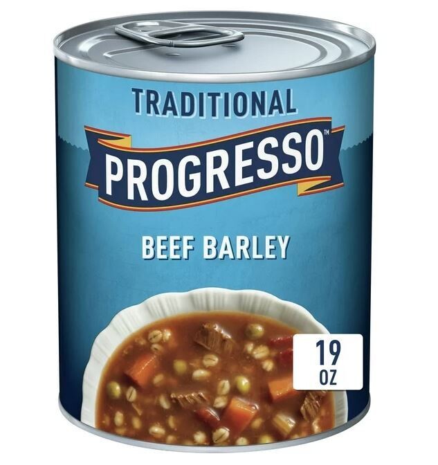 Canned Soup, Progresso Traditional® Beef Barley Soup (19 oz Can)