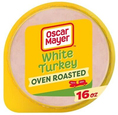 Deli Lunch Meat, Oscar Mayer® Oven Roasted White Turkey (16 oz Tray)