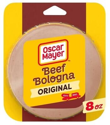 Deli Lunch Meat, Oscar Mayer® Beef Bologna (8 oz Tray)