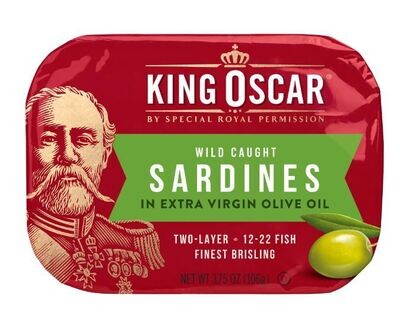 Canned Seafood, King Oscar® Sardines in Extra Virgin Olive Oil (3.75 oz Can)