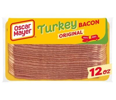 Bacon, Oscar Mayer® Original Turkey Bacon (21-23 Slices, 12 oz Package)