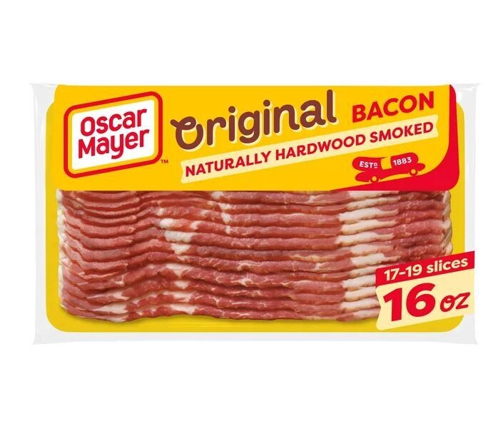 Bacon, Oscar Mayer® Original Naturally Hardwood Smoked Bacon (7-19 Slices, 16 oz Package)