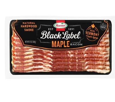 Fresh Bacon, Hormel® Black Label® Vermont Maple Bacon (12 oz Bag)