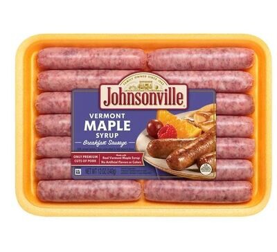 Breakfast Sausage, Johnsonville® Vermont Maple Syrup Breakfast Sausage (14 Links, 12 oz Tray)