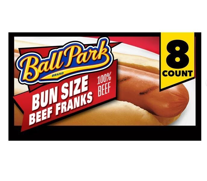 Hot Dogs, Ball Park® Bun Length Beef Hot Dogs (15 oz Resealable Bag, 8 Franks)