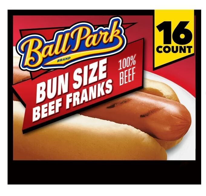 Hot Dogs, Ball Park® Bun Length Beef Hot Dogs (30 oz Resealable Bag, 16 Franks)