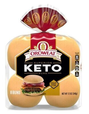 Hamburger Buns, Oroweat® Keto Hamburger Buns (12 oz Bag, 8 Buns)
