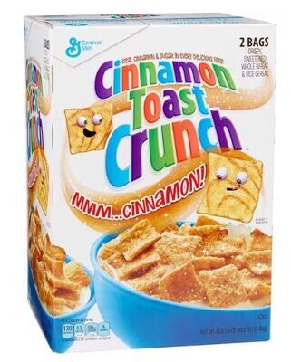Cereal, General Mills® Cinnamon Toast Crunch™ Original Cereal (Costco Size-24.75 oz Box-2 Bags in Box)