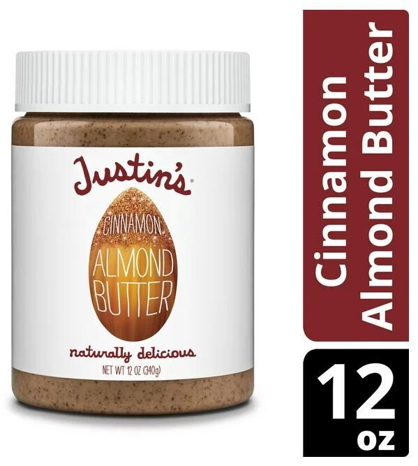 Almond Butter, Justin&#39;s® Gluten Free Cinnamon Almond Butter (12 oz Jar)