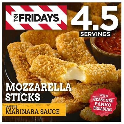 Frozen Appetizers, TGI Fridays® Mozzarella Sticks with Marinara Sauce (17.4 oz Box)