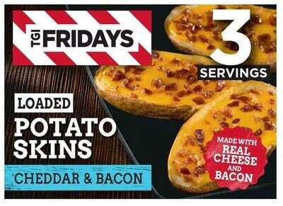 Frozen Appetizers, TGI Fridays® Loaded Cheddar & Bacon Potato Skins (8.5 oz Box)
