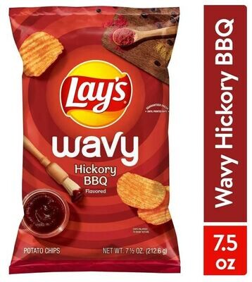 Potato Chips, Lay&#39;s® Wavy Hickory BBQ Potato Chips (7½ oz Bag)