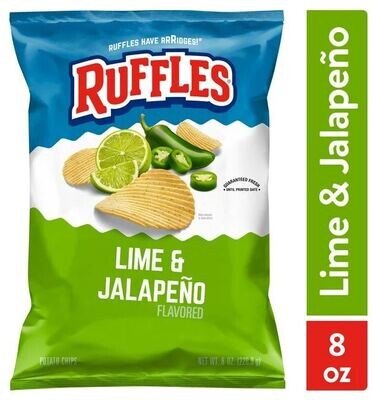 Potato Chips, Ruffles® Lime &amp; Jalapeno Potato Chips (8 oz Bag)