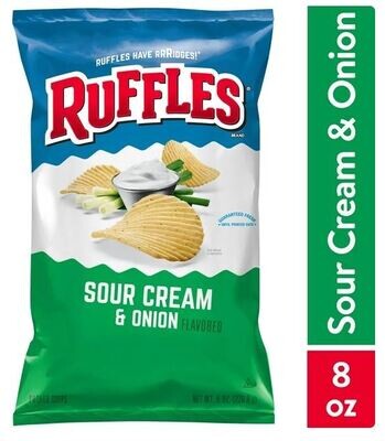 Potato Chips, Ruffles® Sour Cream &amp; Onion Potato Chips (8 oz Bag)