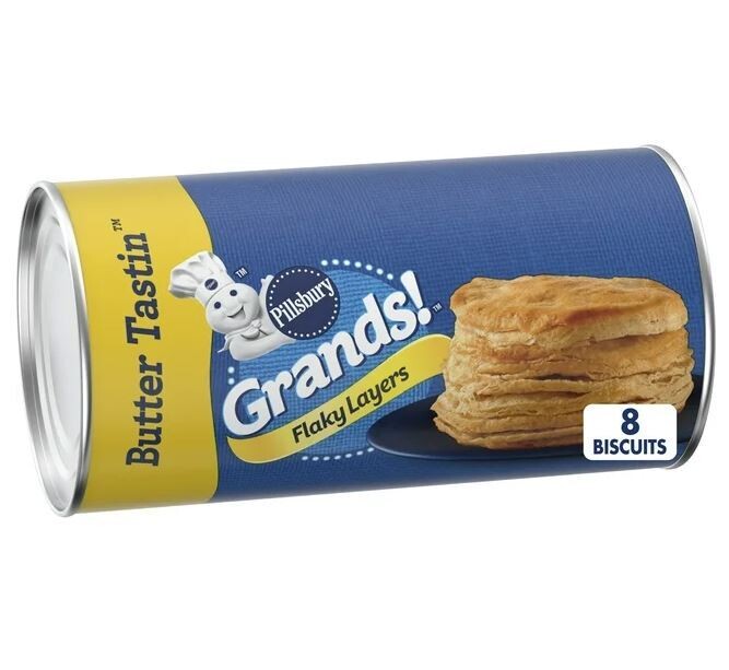 Pastry, Pillsbury® Grands! Flaky Layers Butter Tastin&#39; Biscuits (8 Count-16.3 oz Tube)