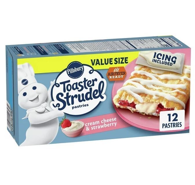 Breakfast Pastry, Pillsbury® Cream Cheese &amp; Strawberry Toaster Strudel (12 Count)