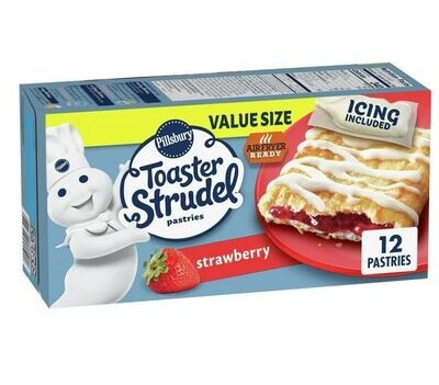 Breakfast Pastry, Pillsbury® Strawberry Toaster Strudel (12 Count)